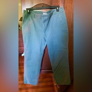 Loft sage green ankle pants. Gently used. Size 18